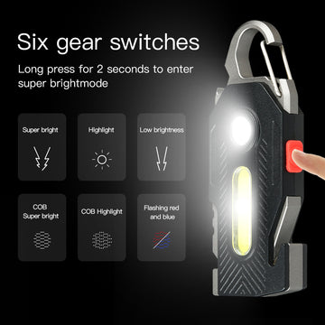 Mini multifunctional super bright and portable charging emergency light