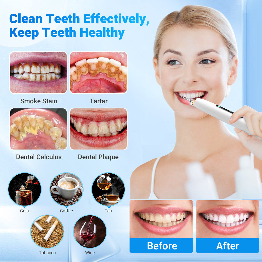 Ultrasonic Visual Teeth Cleaner