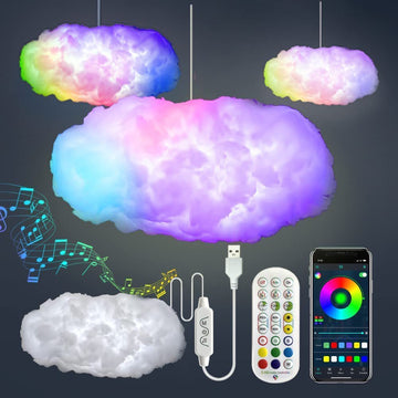 Cloud Shape Light with USB and Music Sync App Control