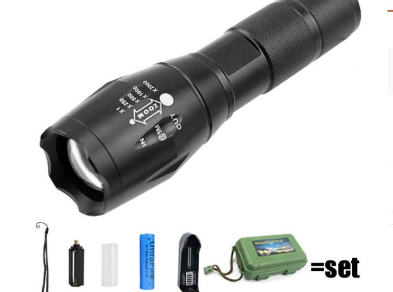 Premium super bright rechargeable and waterproof flashlight ideal for camping