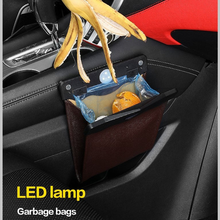 Car Trash Bin – Stylish LED Auto Garbage Can for Clean Rides