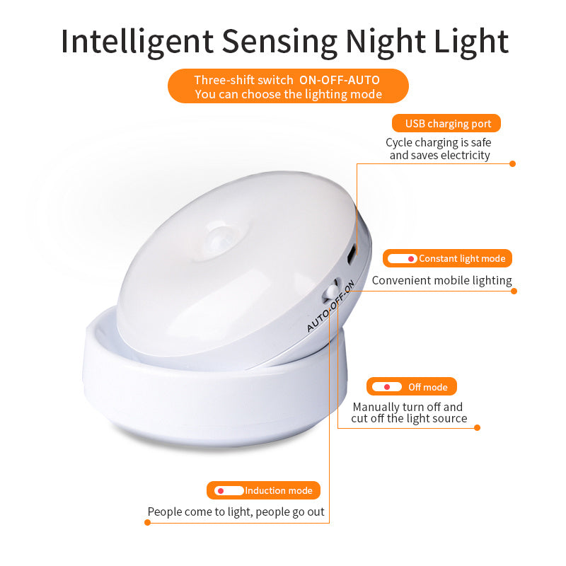 Rotating light with motion sensor